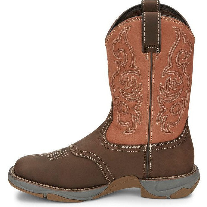 Tony Lama Men's Junction 11' Square Toe WP Western Work Boot -Brown- RR3351  - Overlook Boots