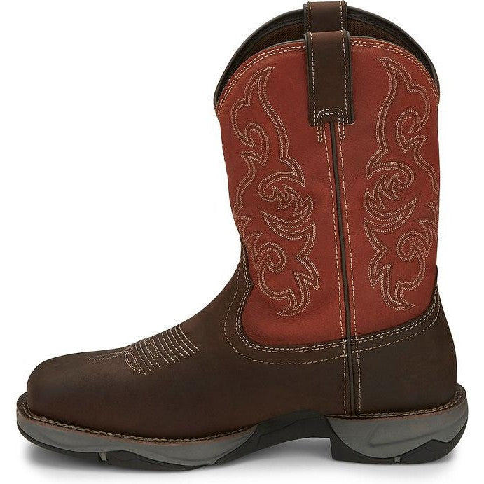 Tony Lama Men's Junction 11' Steel Toe WP Western Work Boot -Brown- RR3352  - Overlook Boots