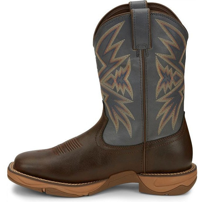 Tony Lama Men's Bartlett 11" Square Toe WP Western Work Boot- Brown- RR3358  - Overlook Boots