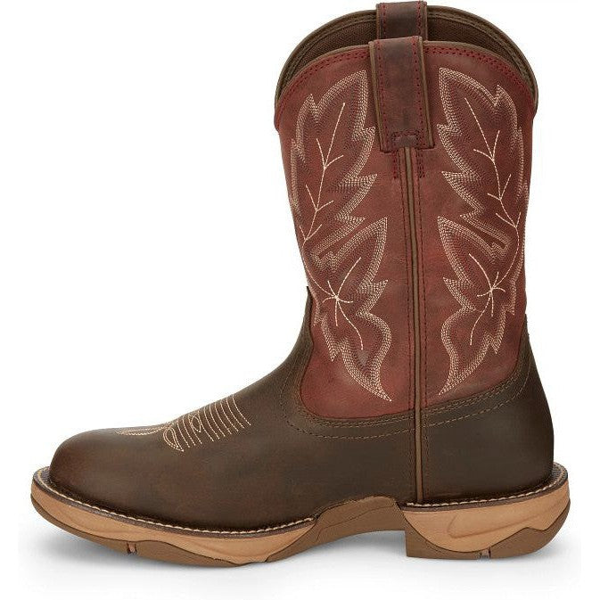 Tony Lama Men's Rasp 11" Wide Round Toe WP Western Work Boot- Brown- RR3362  - Overlook Boots