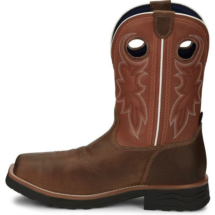 Tony Lama Men's Fireball 11" Comp Toe WP Western Work Boot- Tan- TW3300  - Overlook Boots