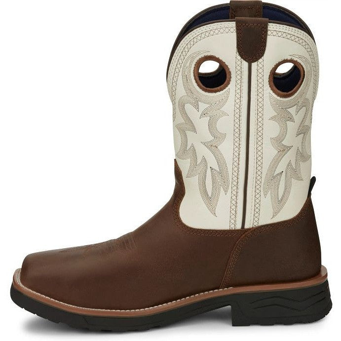 Tony Lama Men's Fireball 11" Comp Toe WP Western Work Boot- Brown- TW3302  - Overlook Boots