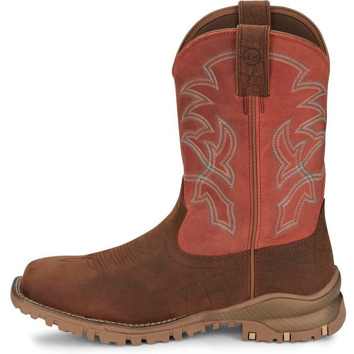 Tony Lama Men's Roustabout 11' Steel Toe WP Western Work Boot -Brown- TW5007  - Overlook Boots