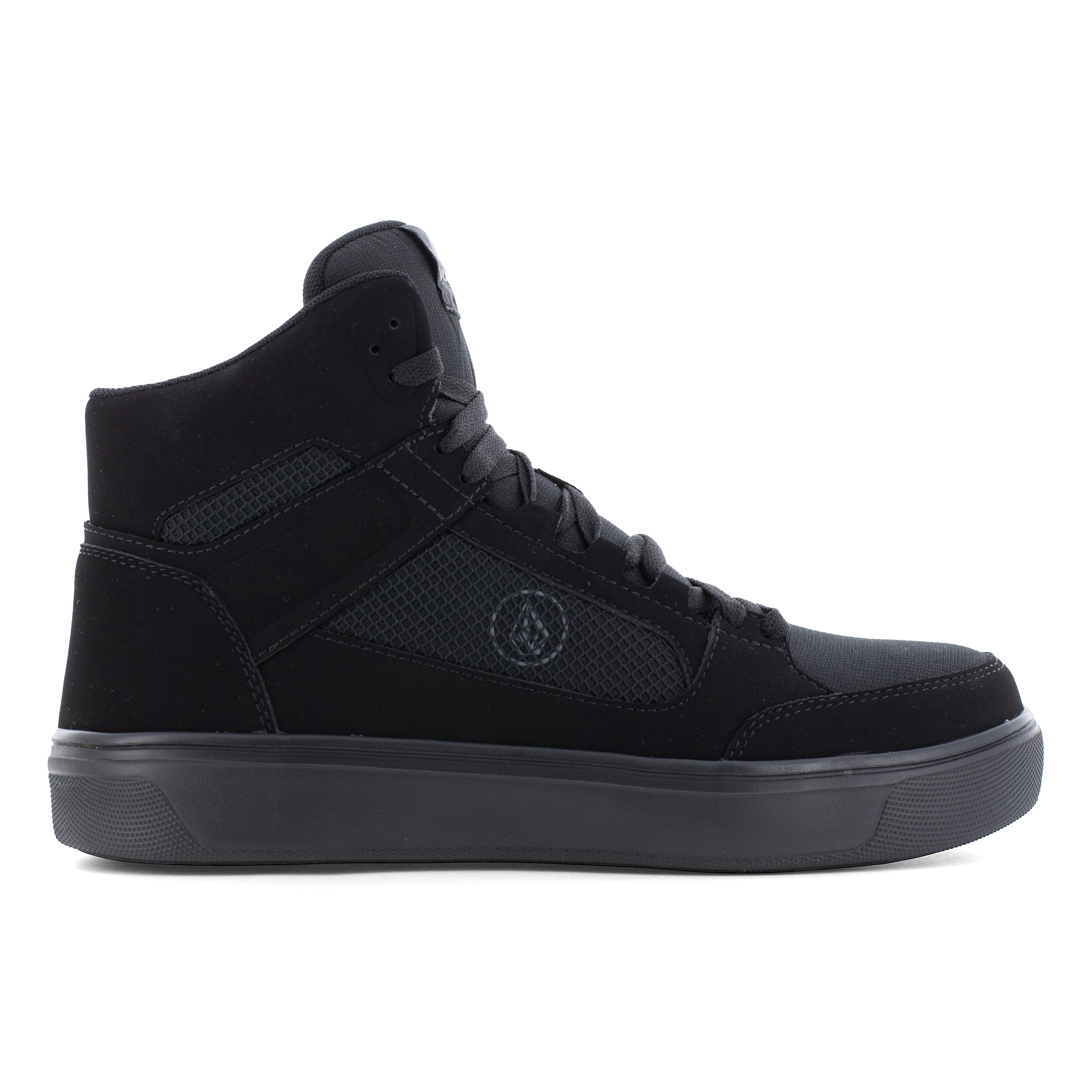 Volcom Men's Evolve Skate Comp Toe High Top Inspired Work Shoe- Black- VM30244 - Overlook Boots