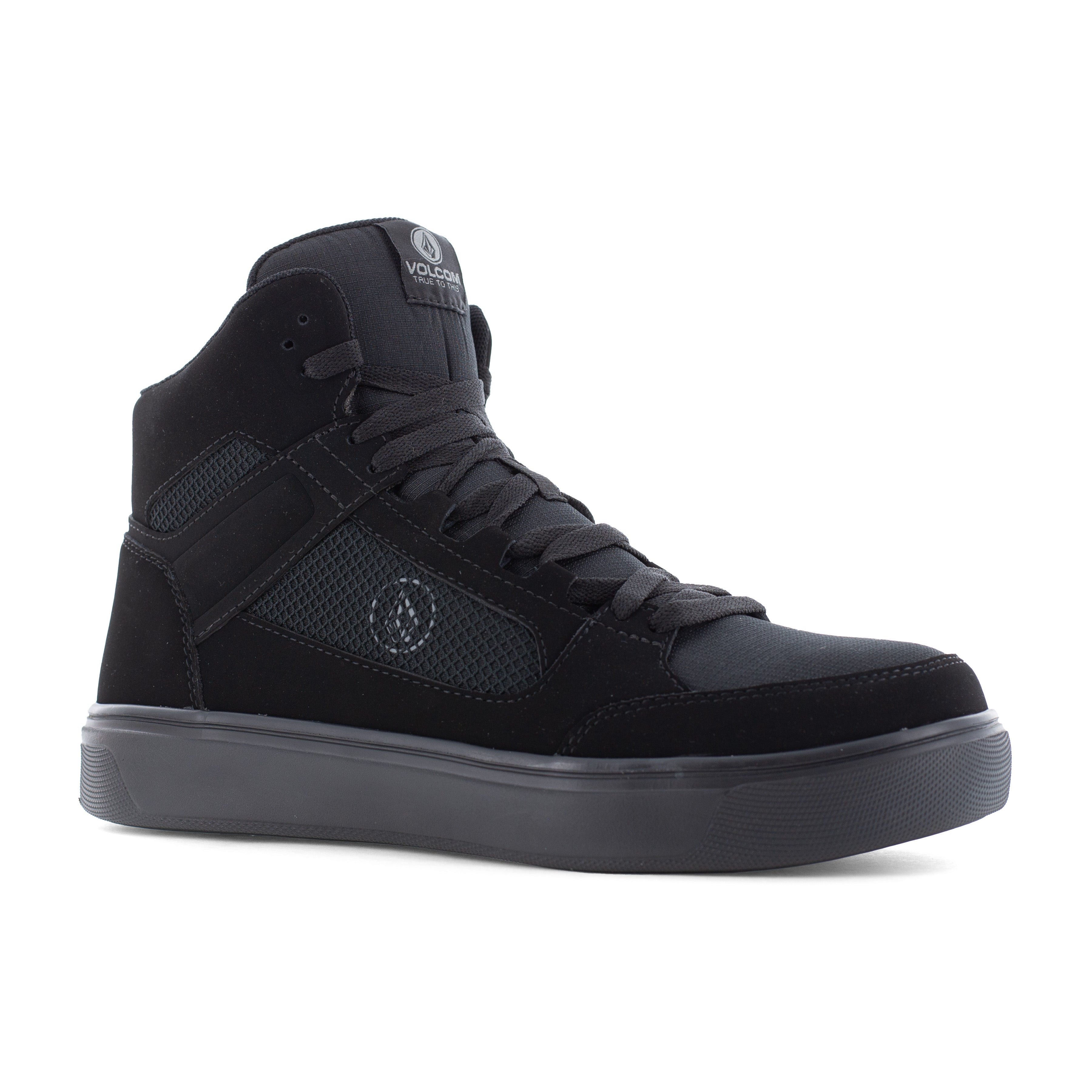 Volcom Men's Evolve Skate Comp Toe High Top Inspired Work Shoe- Black- VM30244 7 / Medium / Black - Overlook Boots