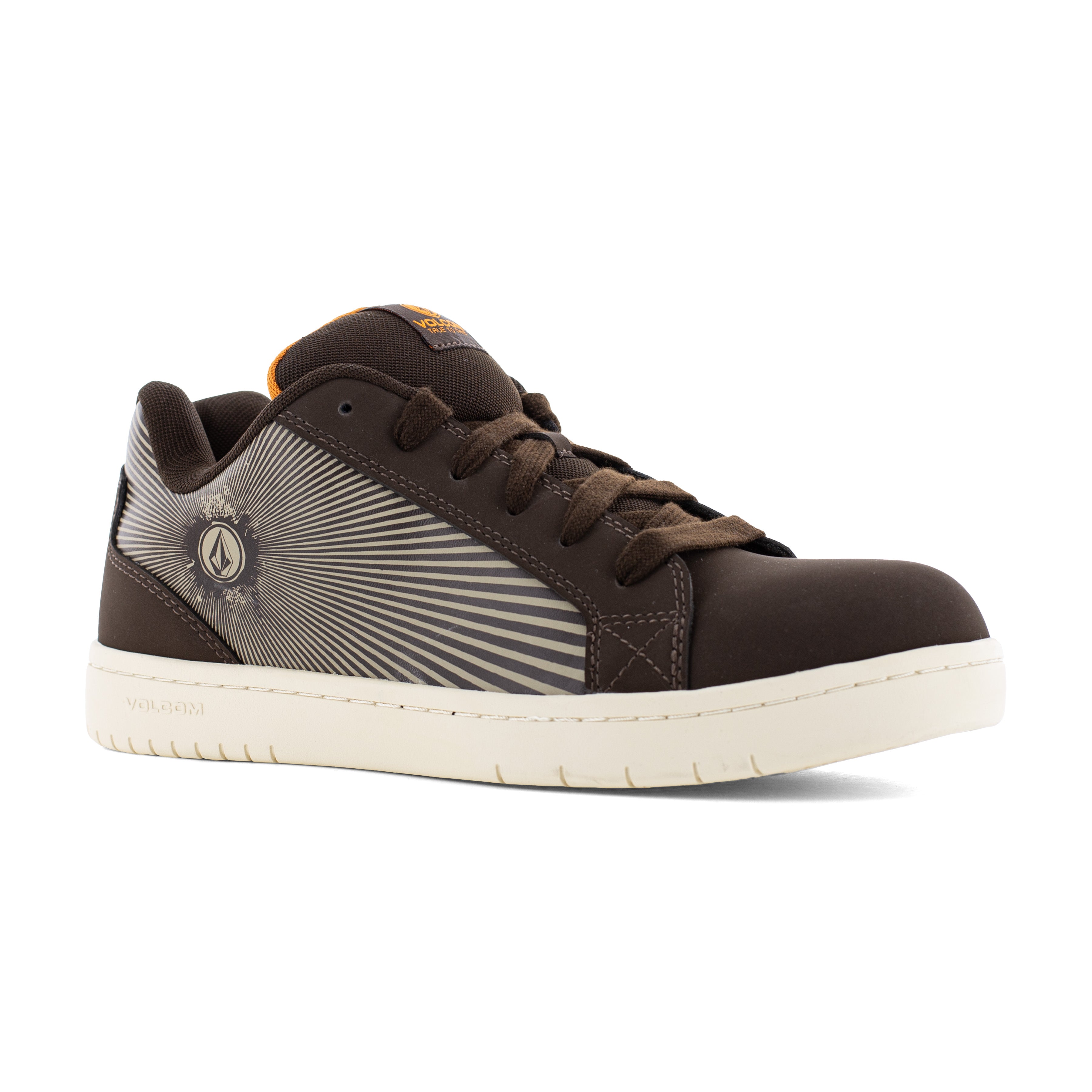 Volcom Men's Stone Op Art Comp Toe Skate Inspired Work Shoe - Brown - VM30507 7 / Medium / Dark Brown - Overlook Boots