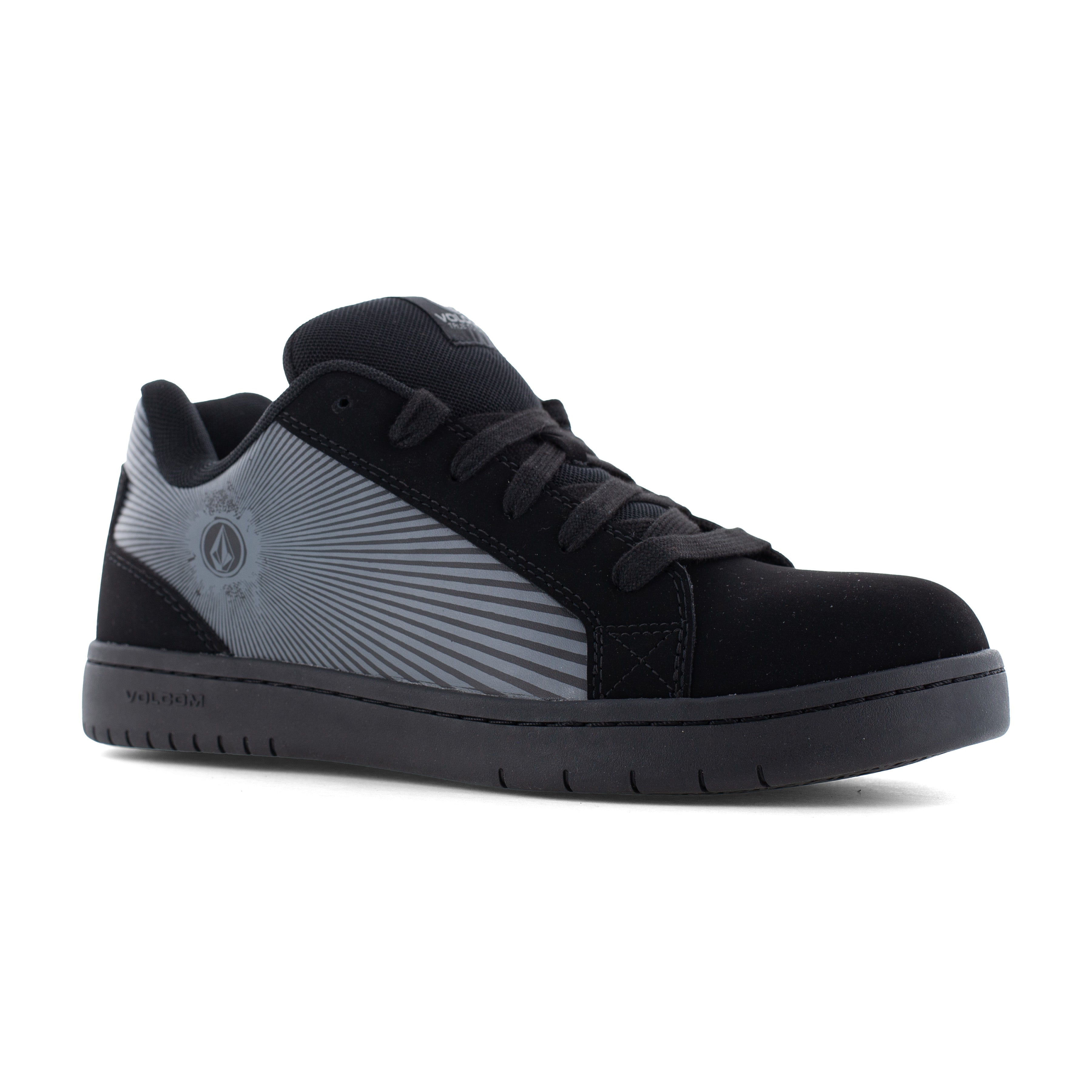 Volcom Men's Stone Op Art Comp Toe Skate Inspired Work Shoe - Black - VM30596 7 / Medium / Black - Overlook Boots