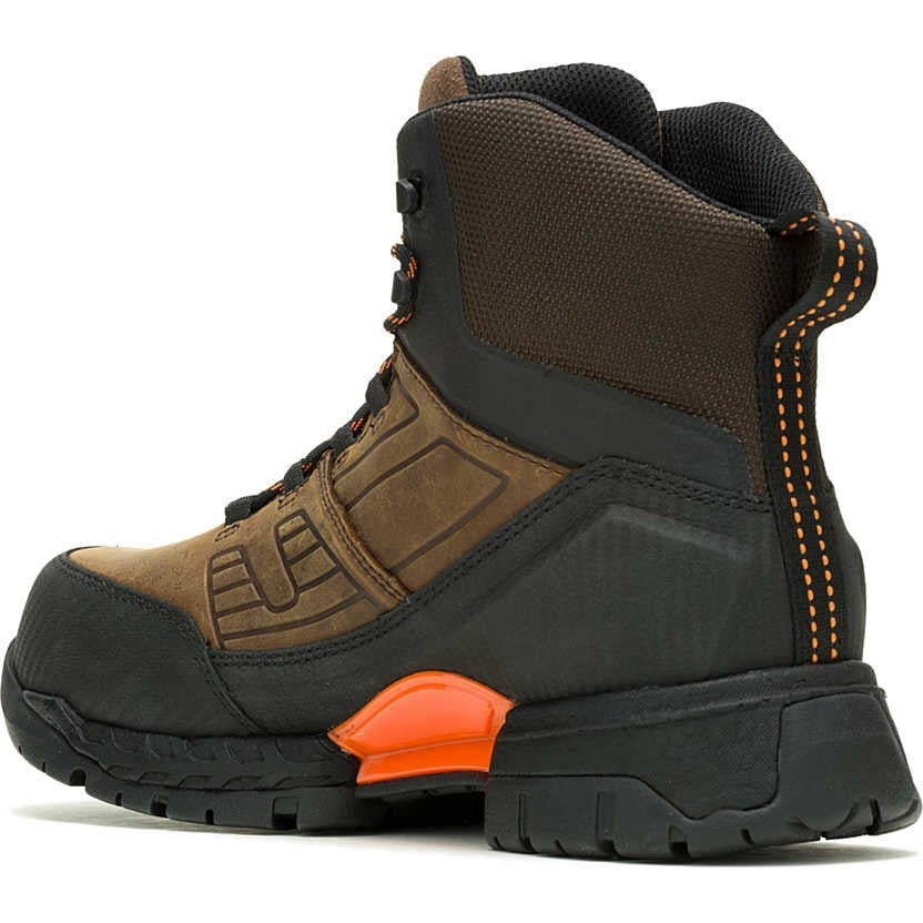 Wolverine Men's Surge Lx 6" Safety Toe WP Carbonmax Work Boot -Brown- W080166  - Overlook Boots