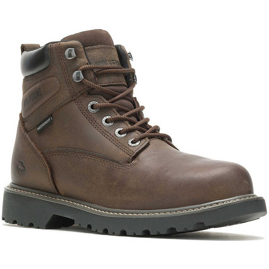 Wolverine Men's Floorhand 6" Steel Toe WP Work Boot -Brown- W10633  - Overlook Boots