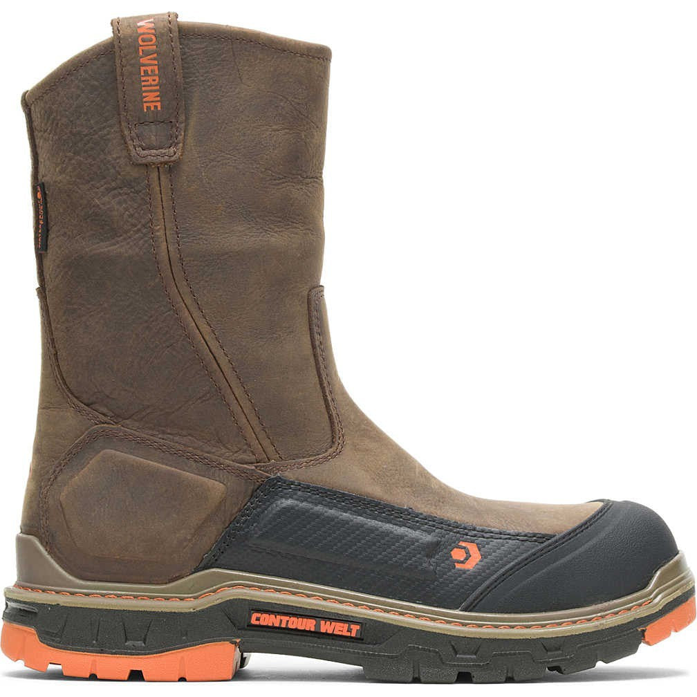 Wolverine Men's Overpass Carbonmax Comp Toe WP Work Boot- Coffee- W10708 7 / Medium / Brown - Overlook Boots