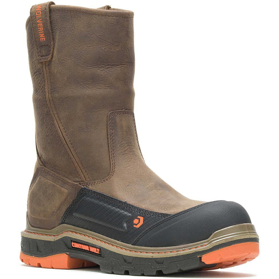 Wolverine Men's Overpass Carbonmax Comp Toe WP Work Boot- Coffee- W107