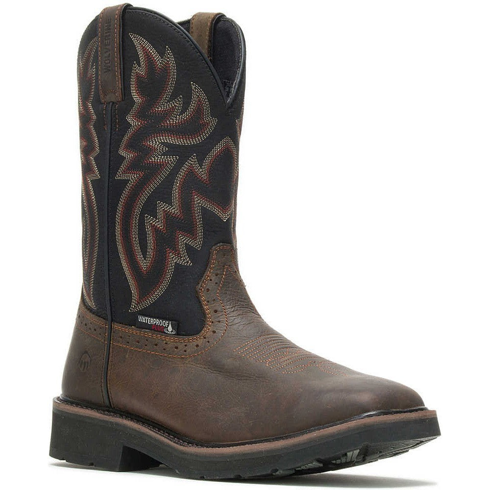 Wolverine Men's Rancher Steel Toe WP Western Work Boot- Black- W10765  - Overlook Boots