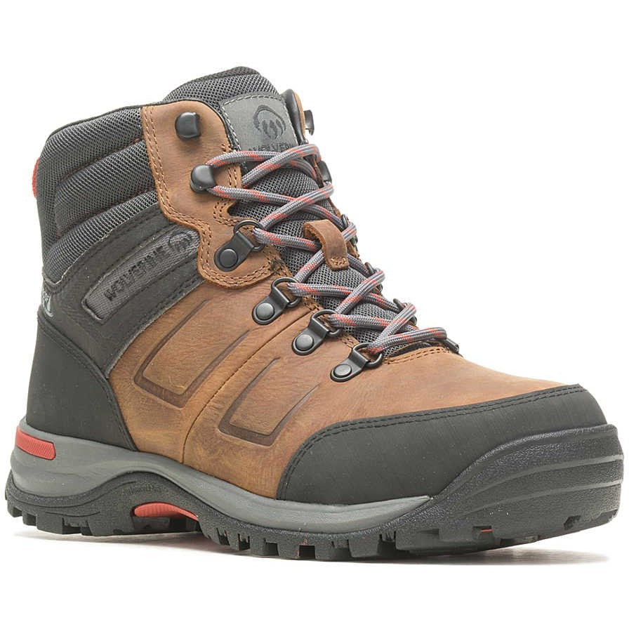 Wolverine Men's Chisel 6" Steel Toe WP Work Boot- Penny- W231044 7 / Medium / Brown - Overlook Boots