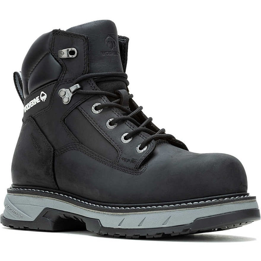 Wolverine Men's Reforce 6" Carbonmax Comp Toe WP Work Boot- Black- W241022  - Overlook Boots