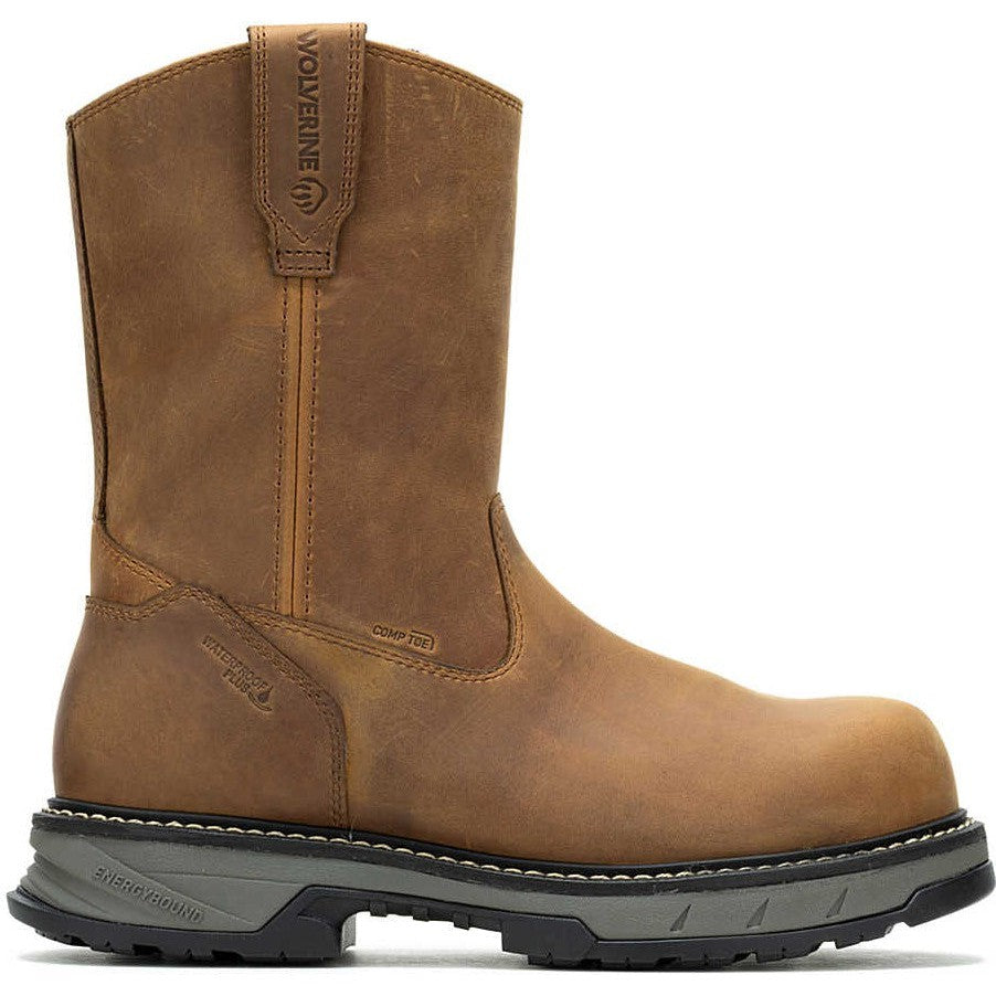 Wolverine Men's Reforce 10" Comp Toe WP Wellington Work Boot- Cashew- W241027  - Overlook Boots