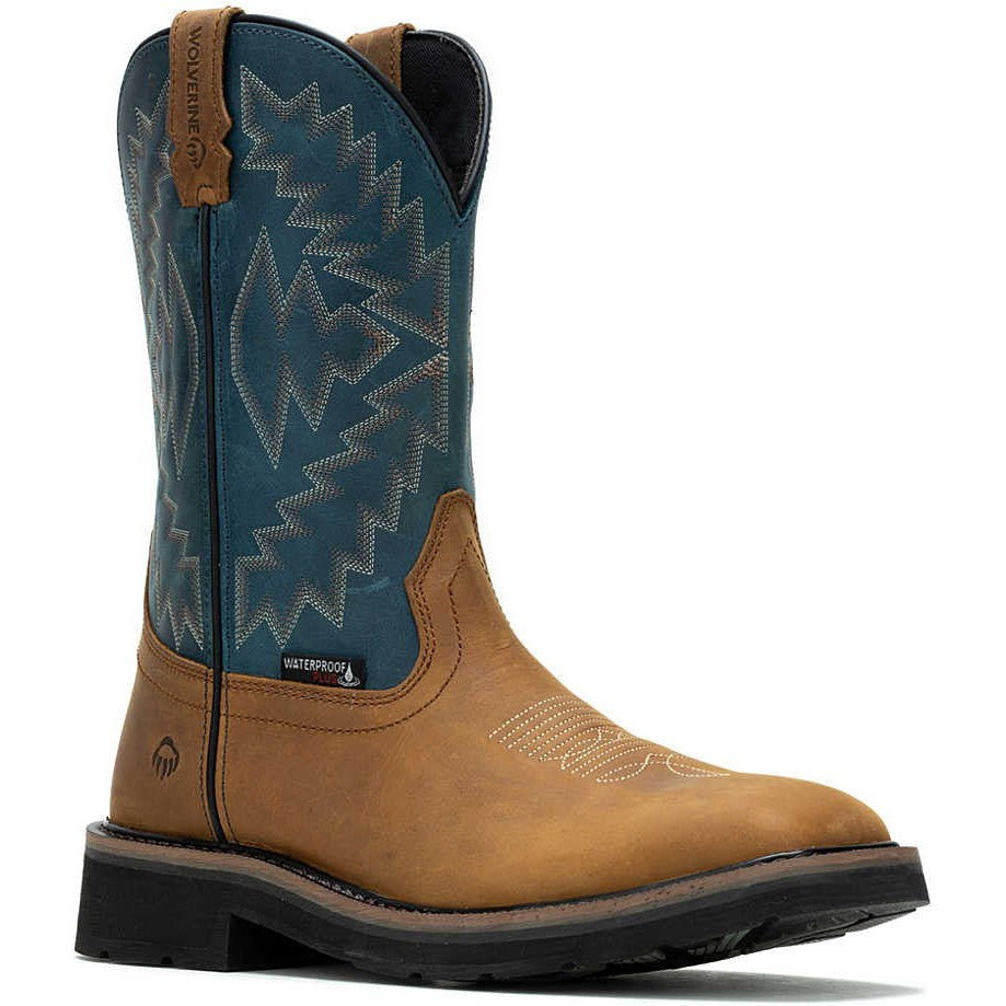 Wolverine Men's Rancher Arrow Steel Toe WP Western Work Boot- Blue - W241050  - Overlook Boots