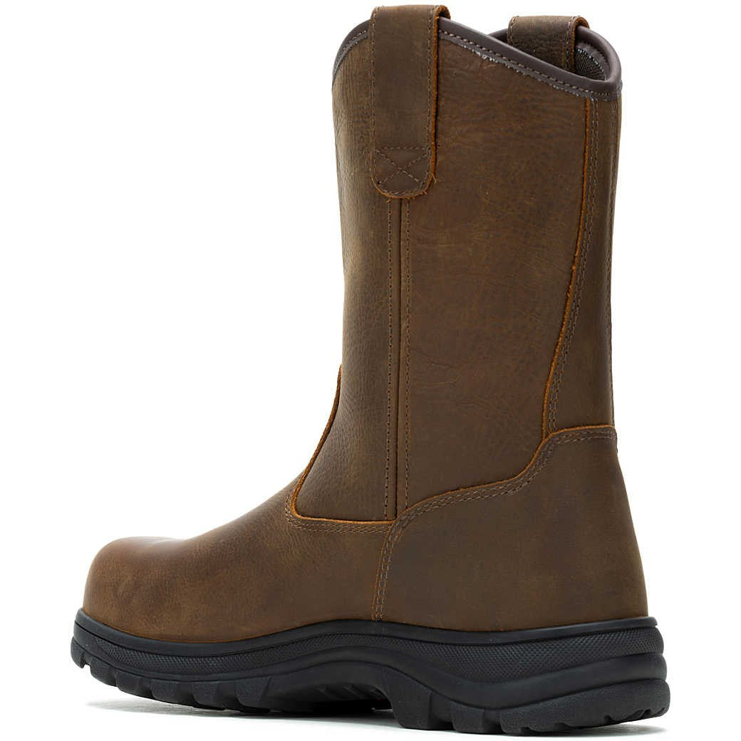 Wolverine Men's Carlsbad 10" Steel Toe WP Wellington Work Boot- Brown- W241069  - Overlook Boots