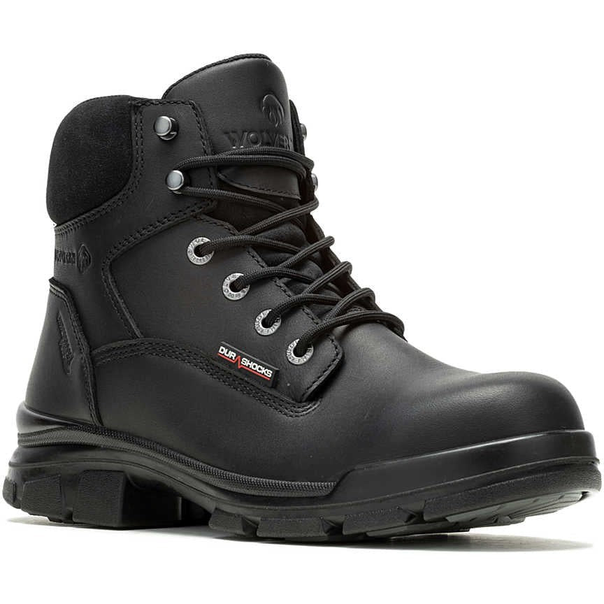 Wolverine Men's Durashocks SR Icon 6" Comp Toe WP Work Boot -Black- W241098 7 / Medium / Black - Overlook Boots