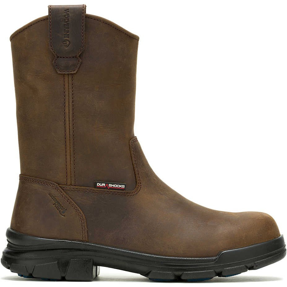 Wolverine Men's Durashocks Icon Comp Toe WP Wellington Work Boot -Brown- W241104  - Overlook Boots