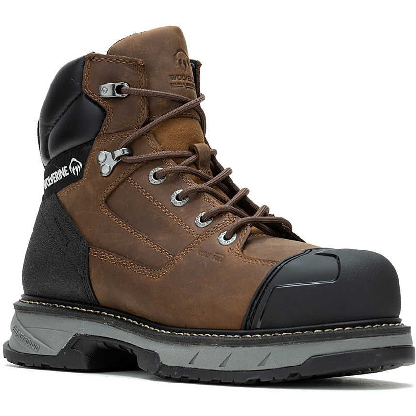 Wolverine Men's Reforce Heavy Duty 6" Comp Toe WP Work Boot -Brown- W241110 7 / Medium / Brown - Overlook Boots