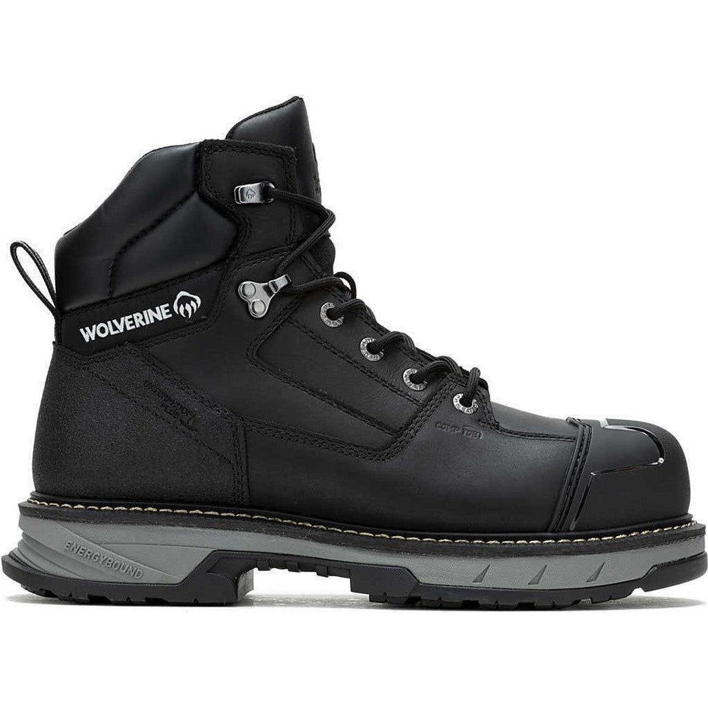 Wolverine Men's Reforce Heavy Duty 6" Comp Toe WP Work Boot Black W241112  - Overlook Boots