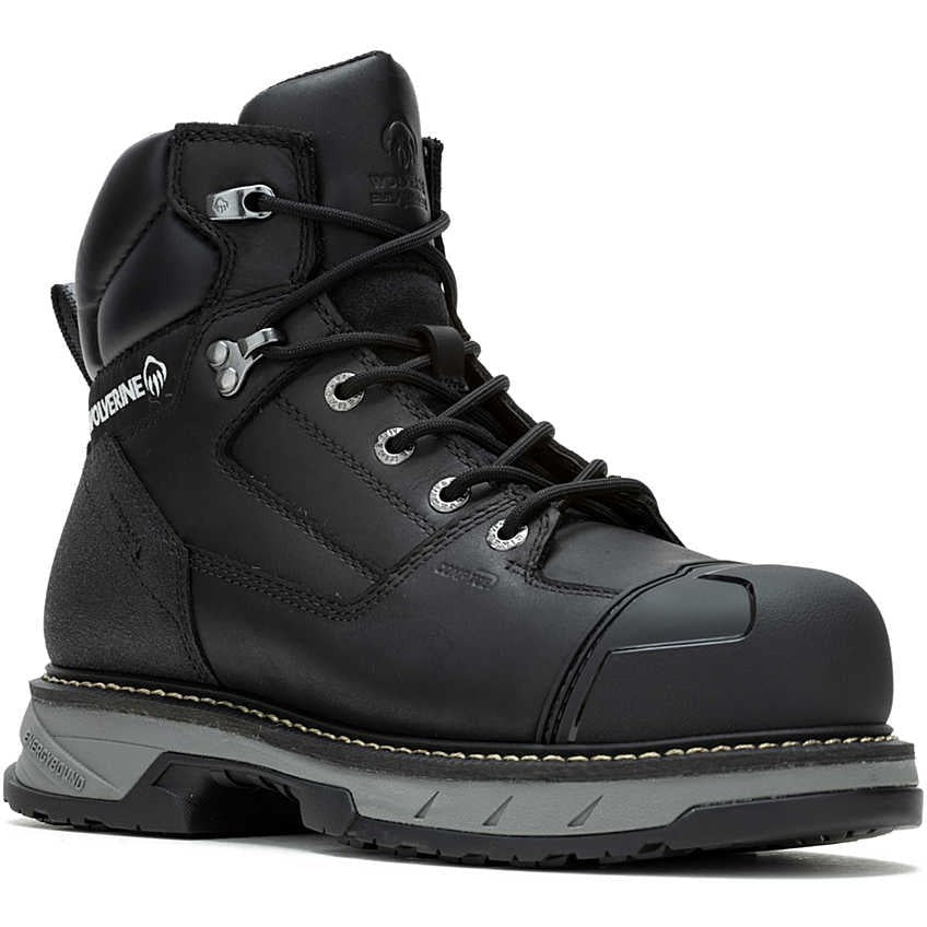 Wolverine Men's Reforce Heavy Duty 6" Comp Toe WP Work Boot Black W241112 7 / Medium / Black - Overlook Boots