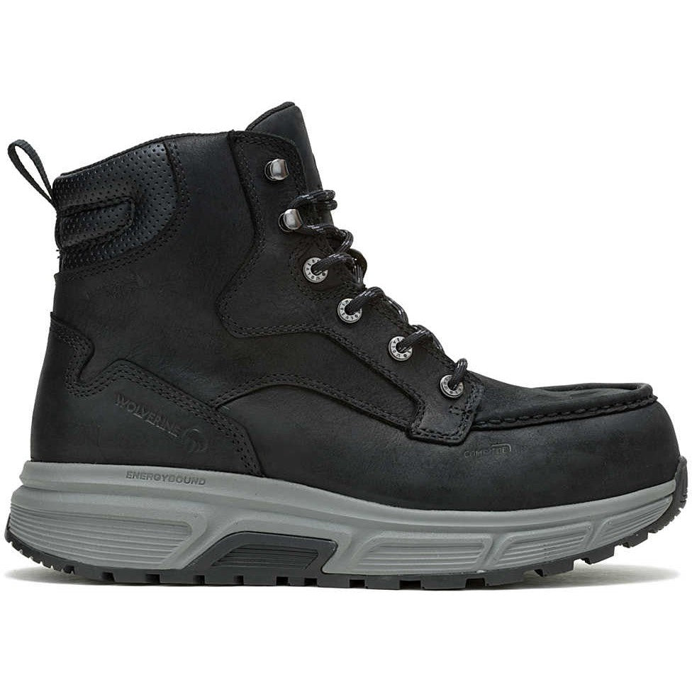 Wolverine Men's Ride 6" Comp Toe WP Wedge Work Boot -Black- W241152  - Overlook Boots