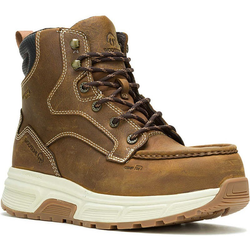 Wolverine Men's Ride 6" Comp Toe WP Wedge Work Boot -Cashew- W241153 7 / Medium / Cashew - Overlook Boots