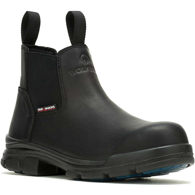 Wolverine Men's Durashocks Icon Comp Toe WP Romeo Work Boot -Black- W241166 7 / Medium / Black - Overlook Boots