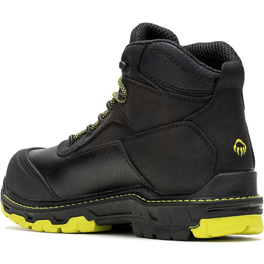 Wolverine Men's Overpass 6" Safety Toe WP Composite Toe Work Boot -Black- W241171  - Overlook Boots