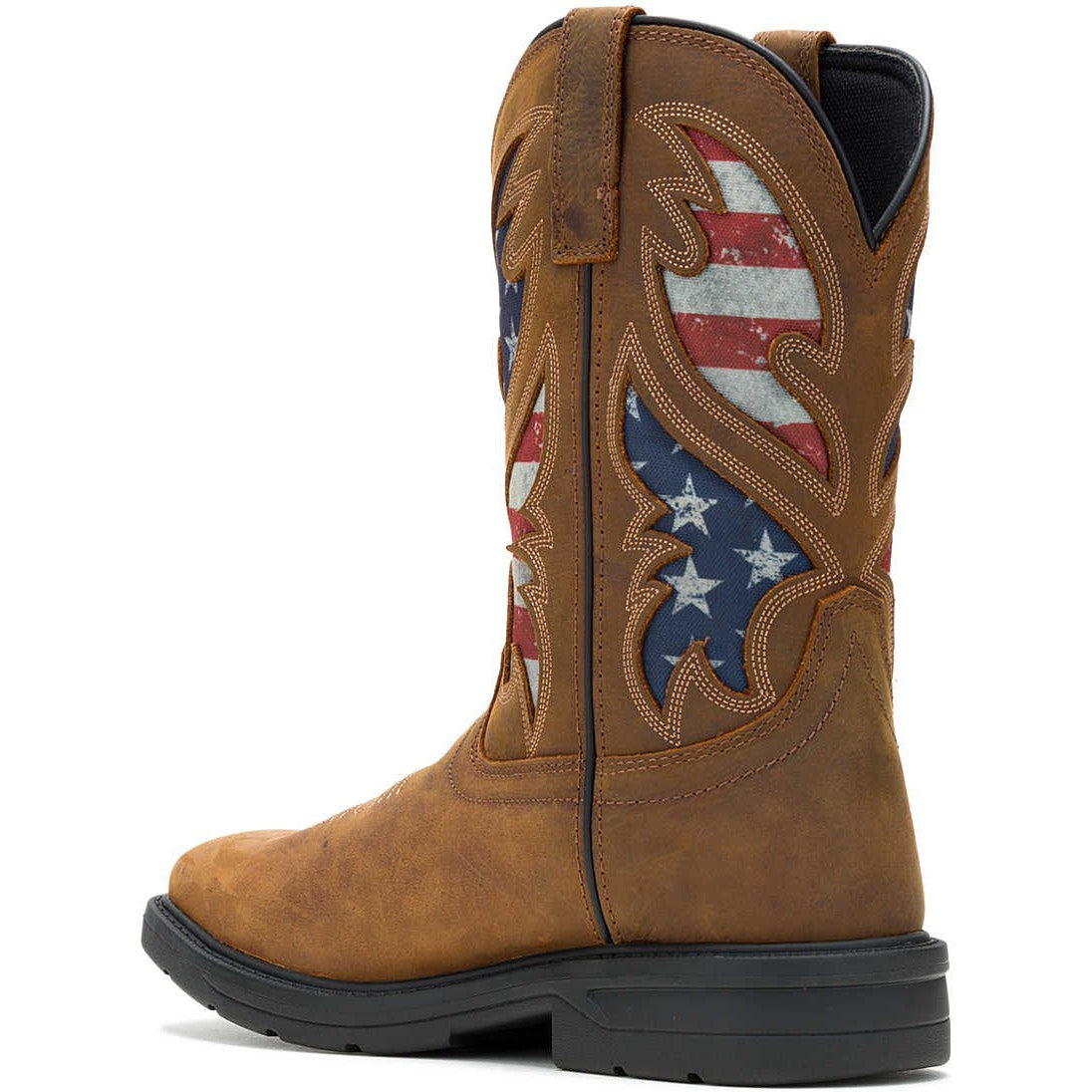 Wolverine Men's Rancher Flag Steel Toe WP Western Work Boot -Brown- W241181  - Overlook Boots