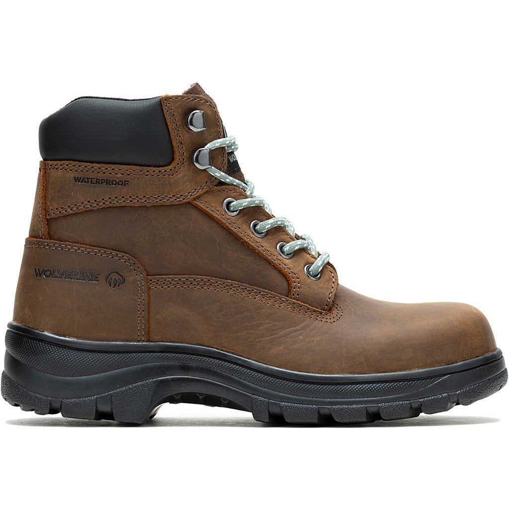 Wolverine Women's Carlsbad 6" Steel Toe WP Work Boot- Brown- W241012  - Overlook Boots