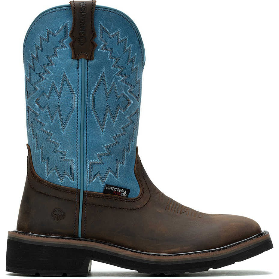 Wolverine Women's Rancher Arrow Steel Toe WP Western Work Boot- Blue- W241053 5 / Medium / Blue - Overlook Boots