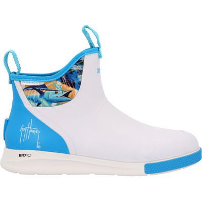 Xtratuf Men's Guy Harvey 6" Soft Toe WP Ankle Deck Sport Boot- White- XADSMGH1  - Overlook Boots