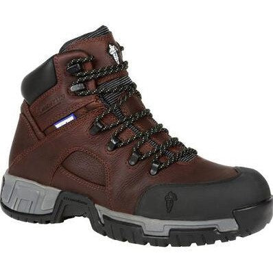 Michelin Men's Hydroedge 6" Steel Toe WP Work Boot -Brown- XHY662 7.5 / Medium / Brown - Overlook Boots