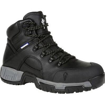 Michelin Men's Hydroedge 6" Steel Toe WP Work Boot -Black- XHY866 7.5 / Medium / Black - Overlook Boots