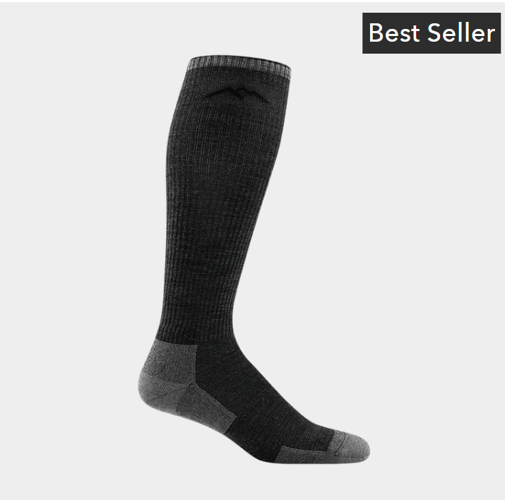 Men's Darn Tough Westerner Over-the-Calf Lightweight Work Sock 3-Pack - Black  - Overlook Boots
