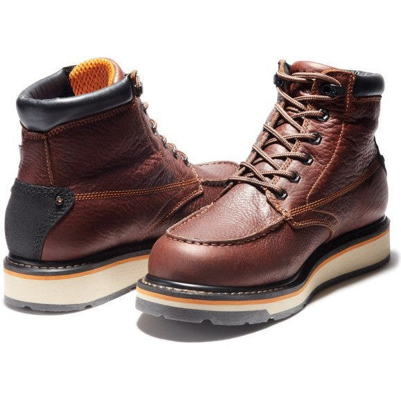 Timberland Pro Men's Gridworks 6" Soft Toe WP Work Boot- Brown- TB1A1KRQ214  - Overlook Boots