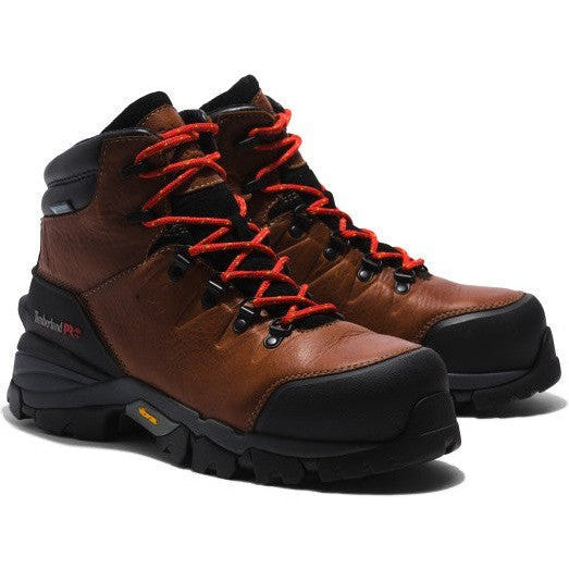 Timberland Pro Men's Heritage Hyperion 6" Comp Toe WP Work Boot- TB1A5N4J214 7 / Medium / Brown - Overlook Boots