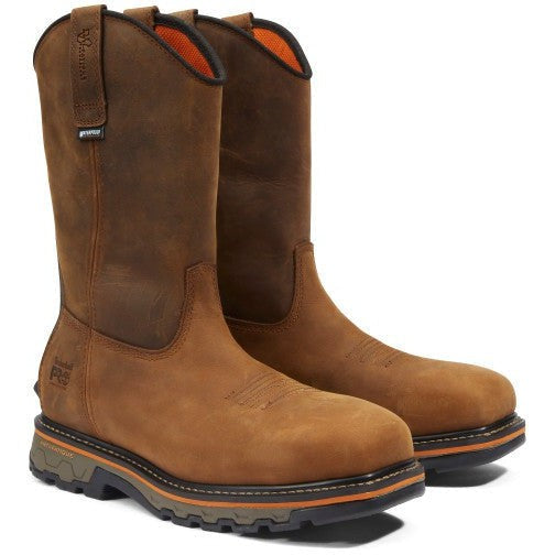 Timberland Pro Men's True Grit Pull On Comp Toe WP Work Boot- Brown- TB1A24BH214 7 / Medium / Brown - Overlook Boots