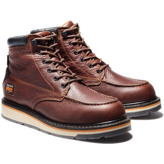 Timberland Pro Men's Gridworks 6" Soft Toe WP Work Boot- Brown- TB1A1KRQ214  - Overlook Boots