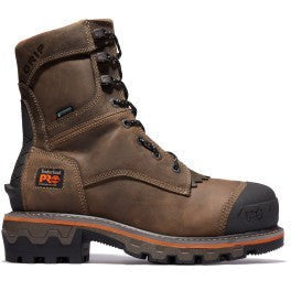 Timberland Pro Men's Boondock Logger Comp Toe WP Work Boot- Brown- TB1A29G9214 - Overlook Boots