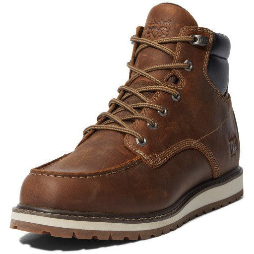 Timberland Pro Men's Irvine 6" Soft Toe Wedge Work Boot- Brown- TB1A42TY214  - Overlook Boots