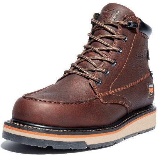 Timberland Pro Men's Gridworks 6" Soft Toe WP Work Boot- Brown- TB1A1KRQ214  - Overlook Boots