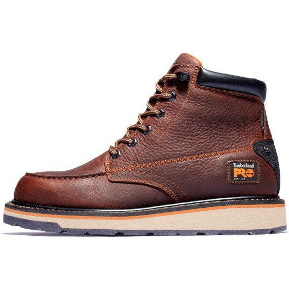 Timberland Pro Men's Gridworks 6" Soft Toe WP Work Boot- Brown- TB1A1KRQ214  - Overlook Boots