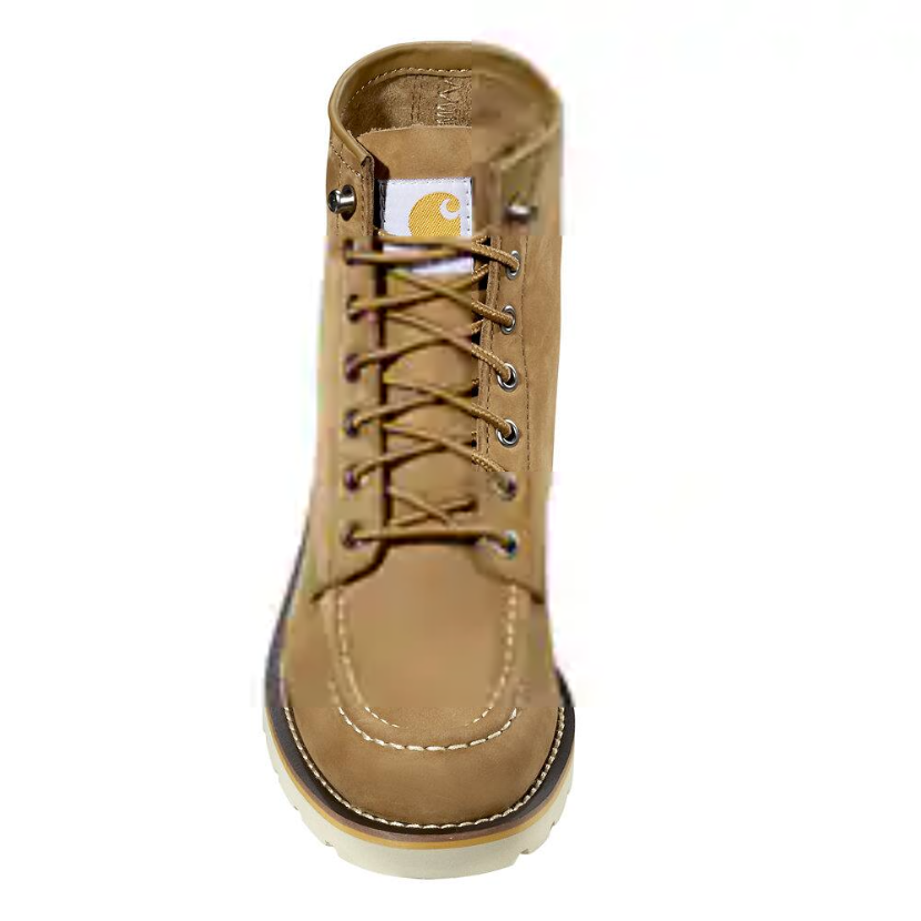 Carhartt Women's 6" Moc Toe Slip Resist Wedge Work Boot- Hickory- FW6022-W - Overlook Boots