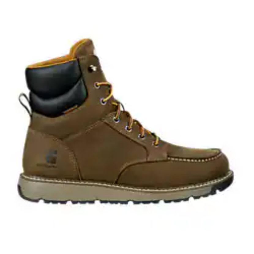 Carhartt Men's Millbrook 6" Nano Toe WP Wedge Work Boot -Brown- FM6423-M  - Overlook Boots