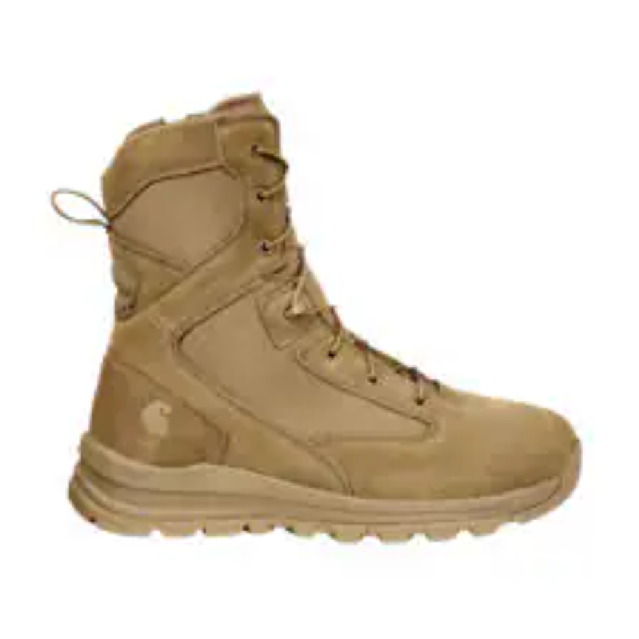 Carhartt Men's Gilmore 8" Soft Toe Waterproof Side Zip Hiker Boot- Khaki - FH8022 -M - Overlook Boots