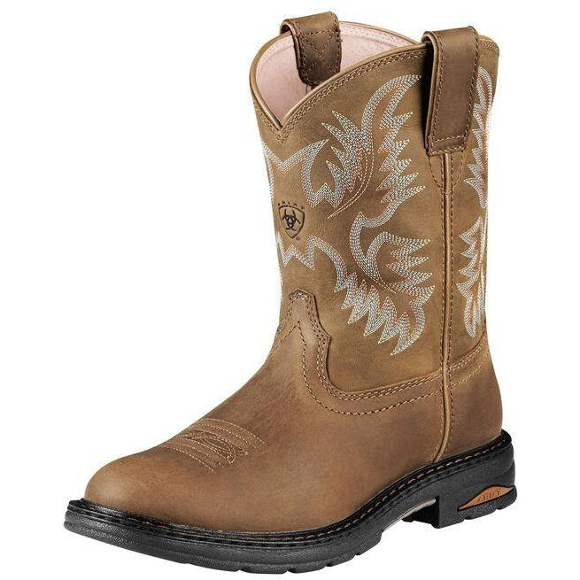 Ariat Women's Tracey 9" Comp Toe Western Work Boot - Dusted Brown - 10008634 6 / Medium / Brown - Overlook Boots