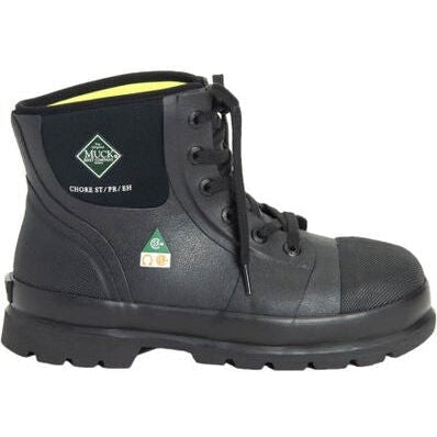 Muck Men's Chore Classic 6" Steel Toe WP PR Work Boot- Black- C6ST-CSA  - Overlook Boots